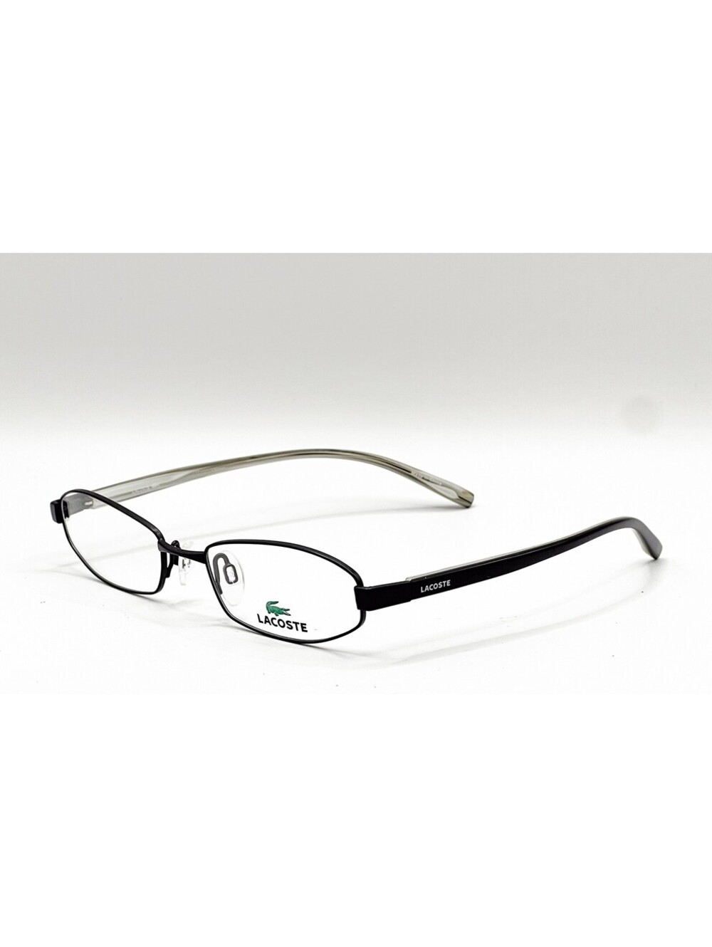 Lacoste LA12204 BK Black Hexagonal Authentic Eyeglass Frames 50-18